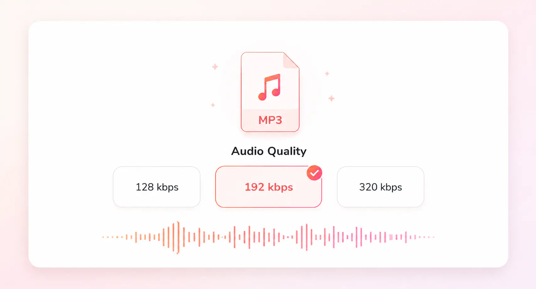 choose an audio output format