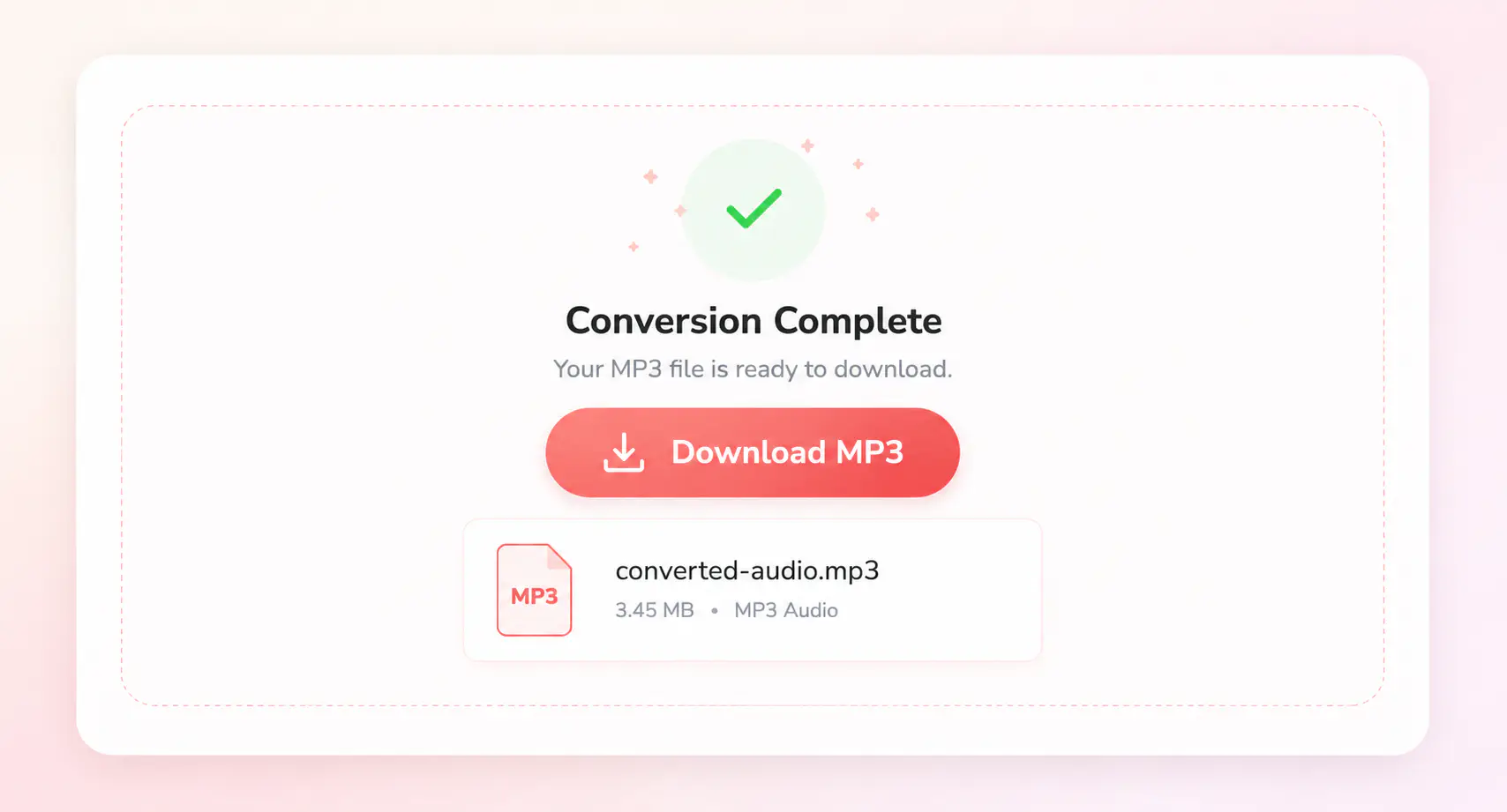 download the extracted audio file