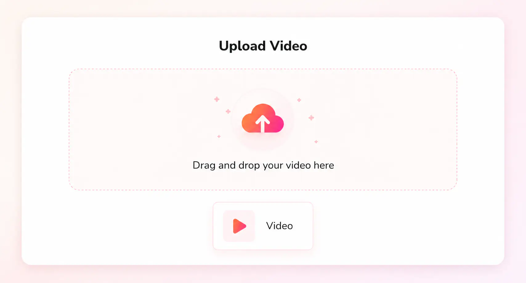 upload a video file for audio extraction