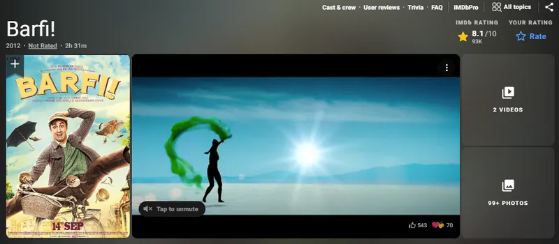 hindi movie - barfi