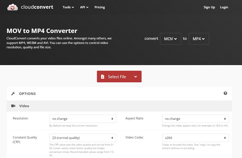 free online video converter cloudconvert