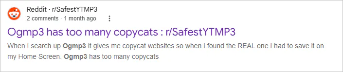 ogmp3 reddit feedback