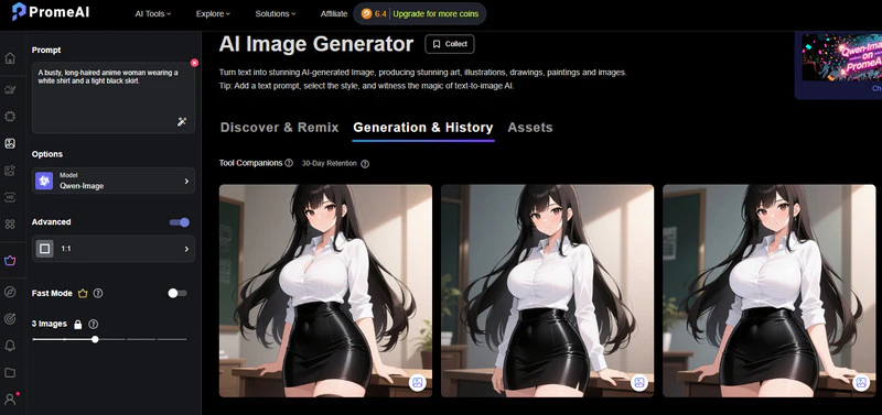 generate nsfw image by prome ai