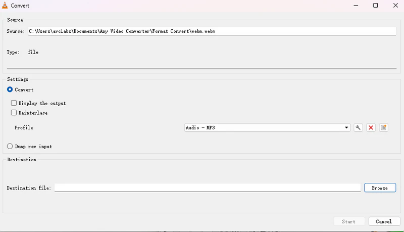 convert video to mp3 in vlc