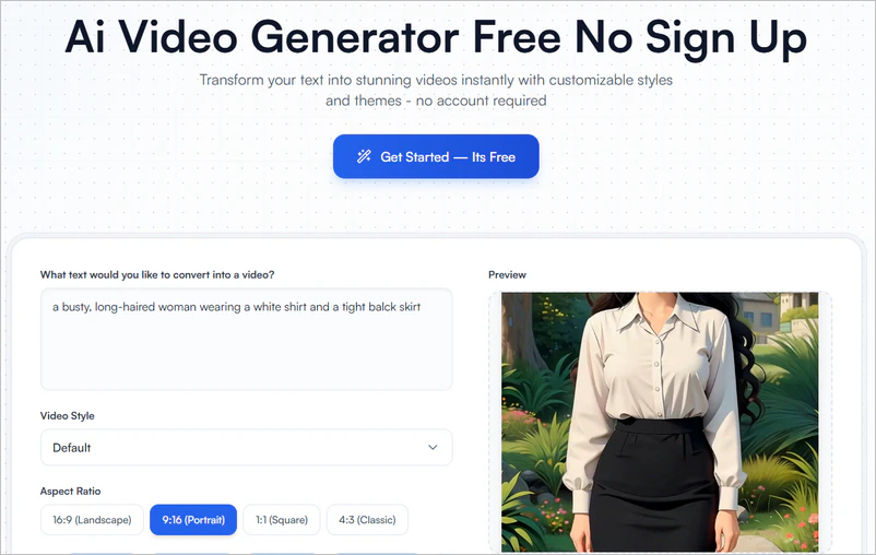 vondy ai video generator free no sign up