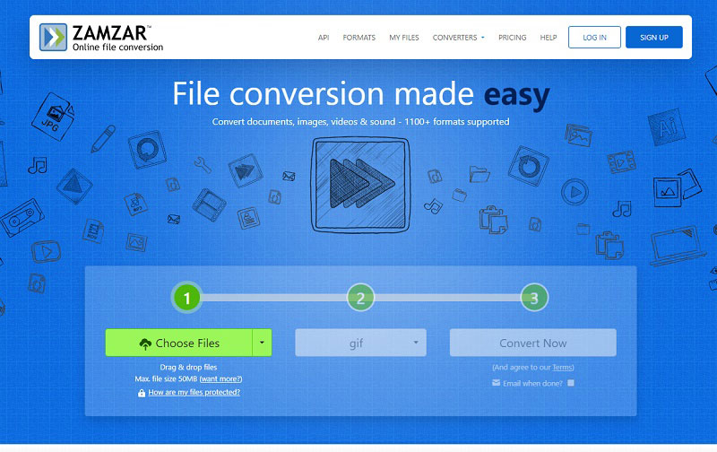 convert video to gif online for free with zamzar