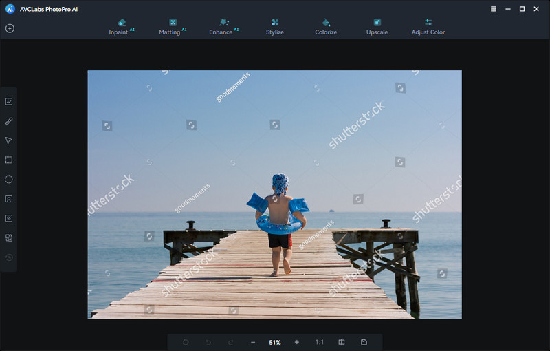 add the photo with watermark to AVCLabs PhotoPro AI